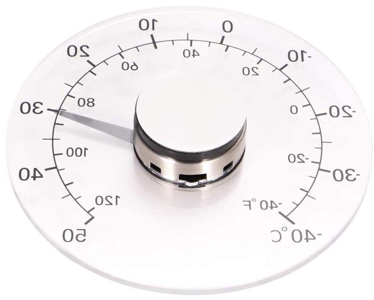 Buitenthermometer - Raamthermometer - Temperatuur Meten - Waterdicht Ontwerp - 107 x 24 cm - Transparant