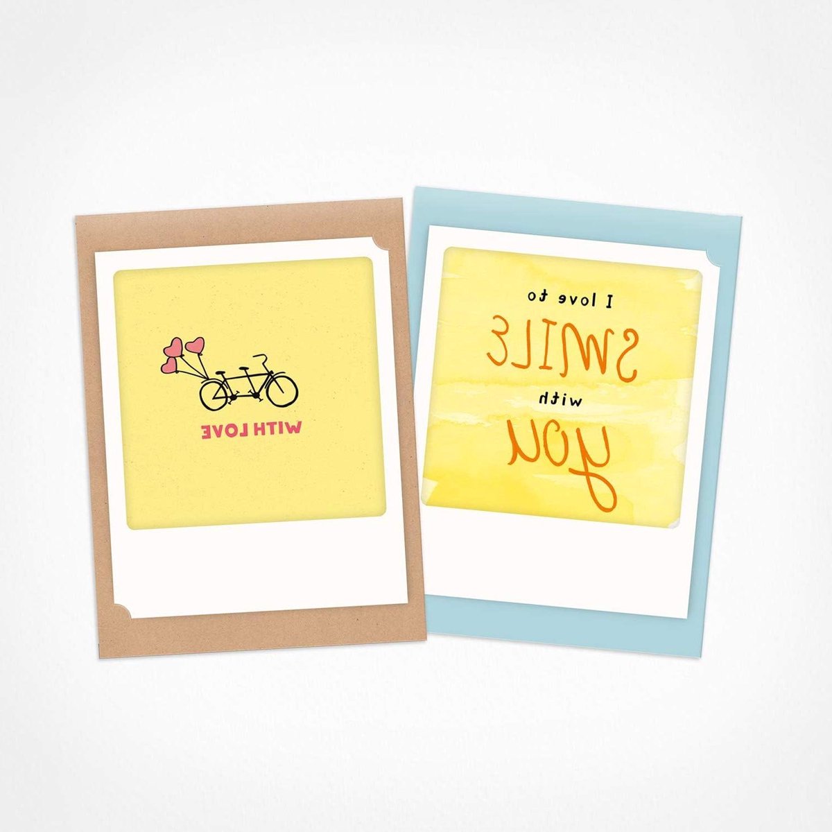 Gevouwen Kaarten Set - Wenskaarten Ansichtkaarten - Geleentheden Vieren - Handgemaakte Illustraties - 12.5 x 10 cm - Kleurrijk