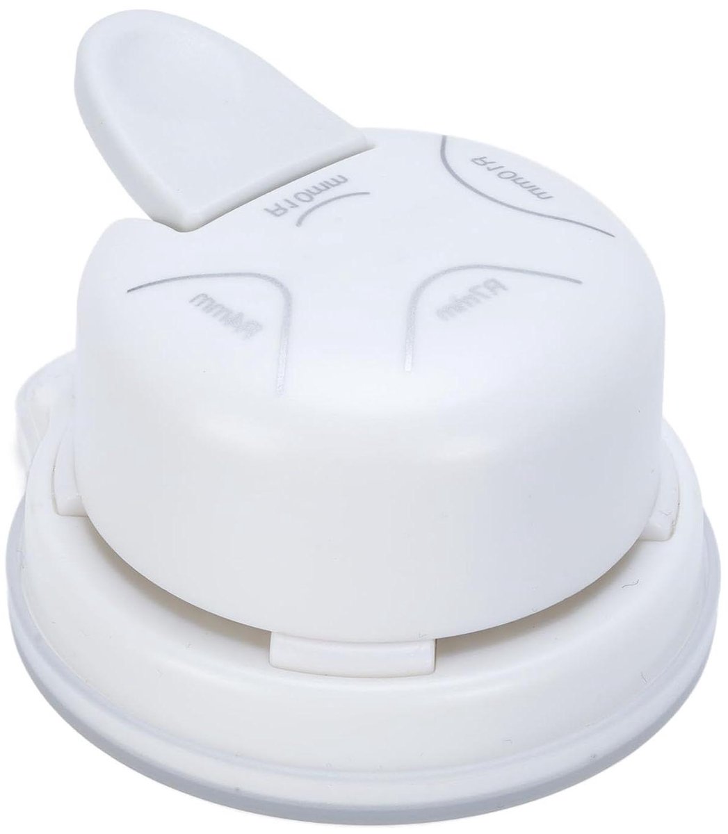 Hoekronder Pons - Papierpons Hoeksnijder - Kaarten Maken - 4-in-1 Ontwerp - R4 R7 R10 mm - Wit