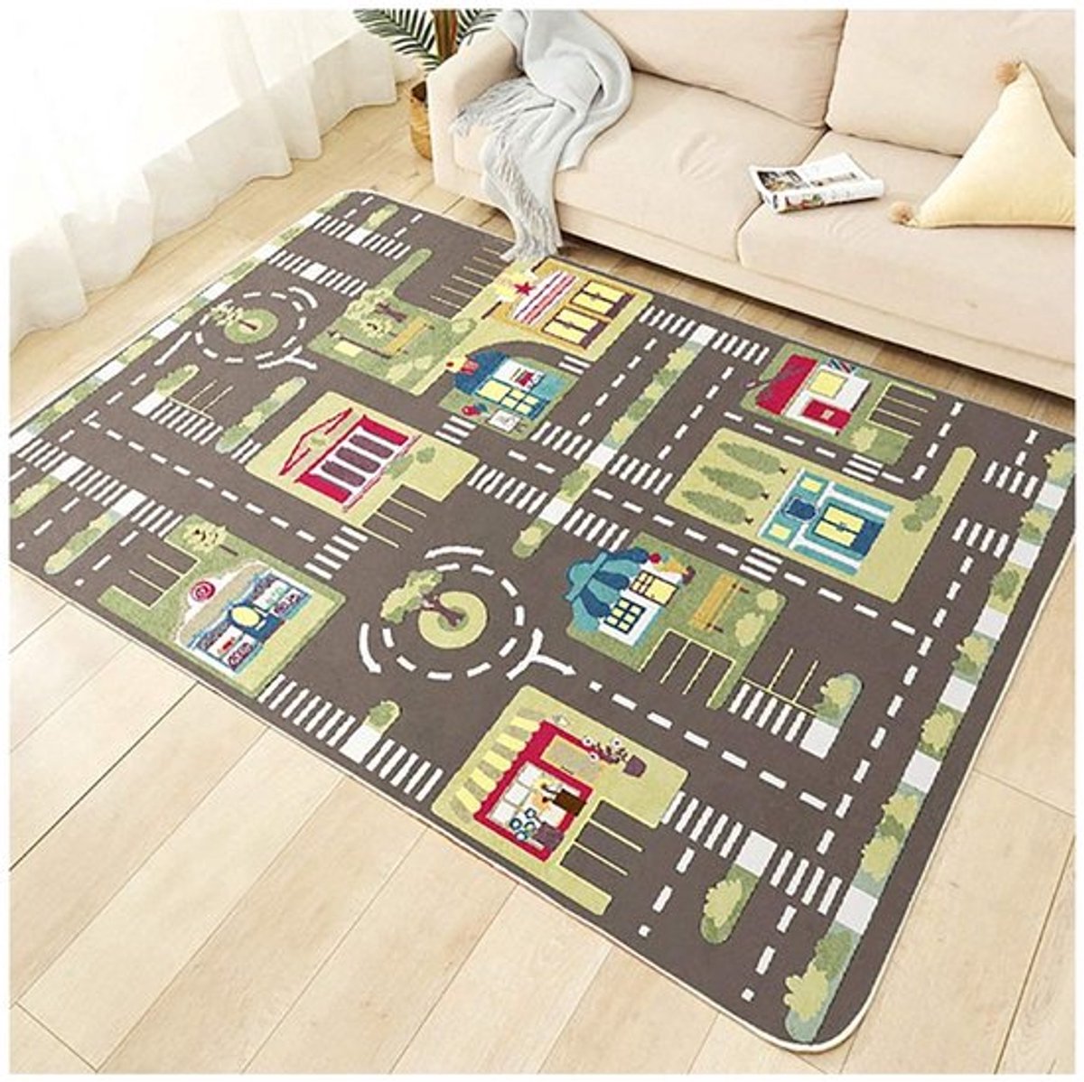 Speeltapijt Schattig en Zacht - Antislip - Kindertapijt - Dierenuniversum - 80 x 120 cm - 6 mm Dikte
