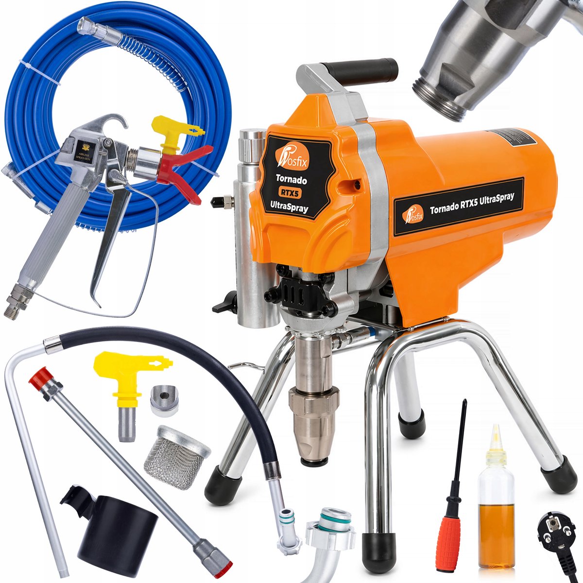 Rosfix Tornado RTX5 UltraSpray - Airless Verfspuit met Elektronische Drukregeling