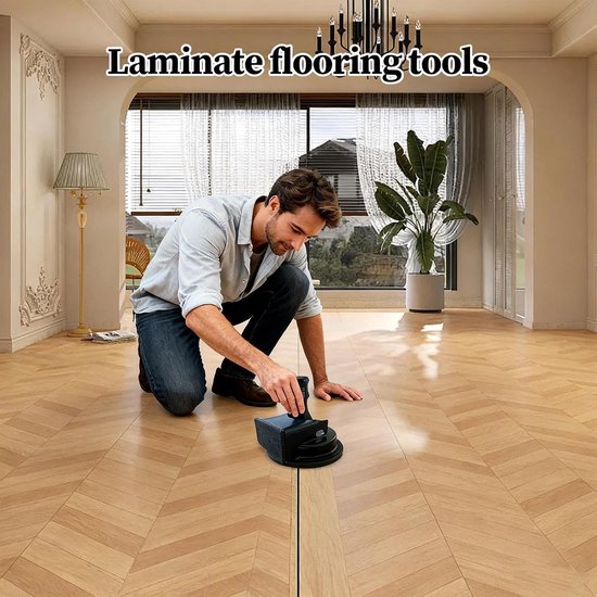 Laminaat Reparatie Gereedschap - Vloer Zuignap - Vloeren Herstellen - Naadloze Aanpassing - 14 x 14 x 8 cm - Zwart — afbeelding 4