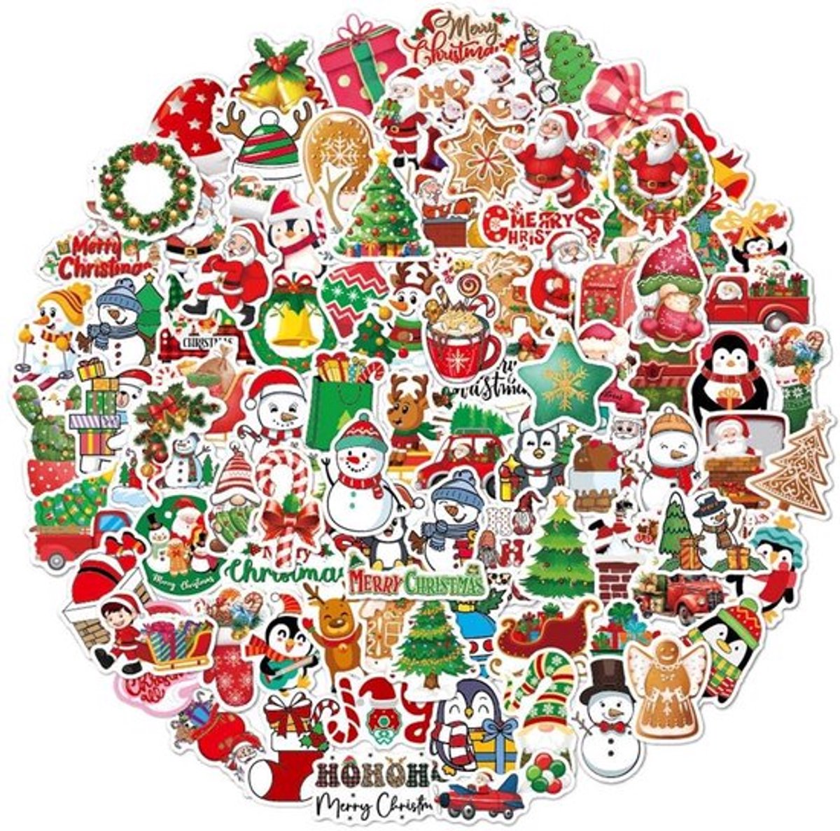 Cartoonstickers 100 stuks - Waterdicht - Vinyl - Herbruikbaar - Voor volwassenen/kinderen - Duurzaam materiaal - Geen lijmresten - Stickers