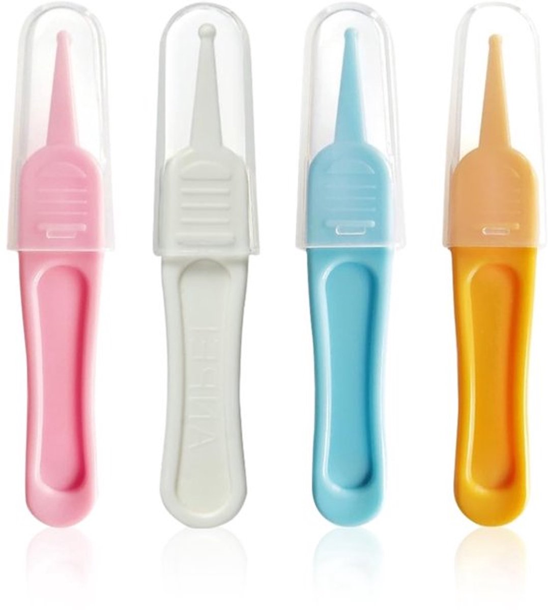 Babyneuspincet - Veiligheidspincet met ronde kop - Antislip handgreep - Hygiënische opslag - Hoogwaardig kunststof - Ideaal voor neus- en oorgaten - Neuspincet