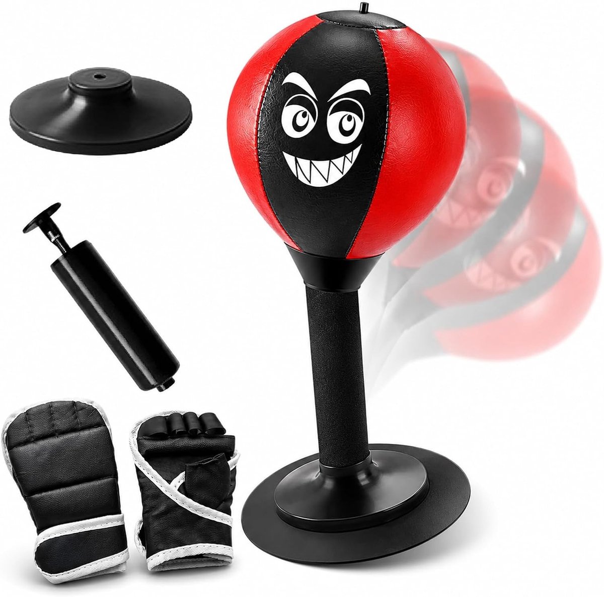 Mini tafel bokszak met zuignap - desktop bokszak voor kinderen, fitness training, stressverlichting en plezier
