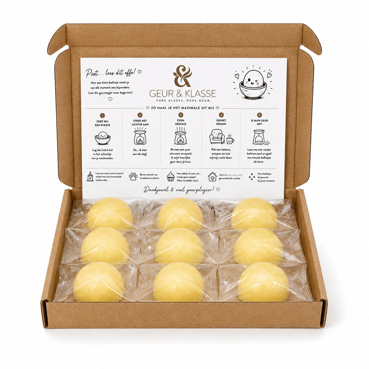 Geur & Klasse BRIES Wax Melts – Citronella – Citroen & Citroengras – Geurwax voor Waxbrander