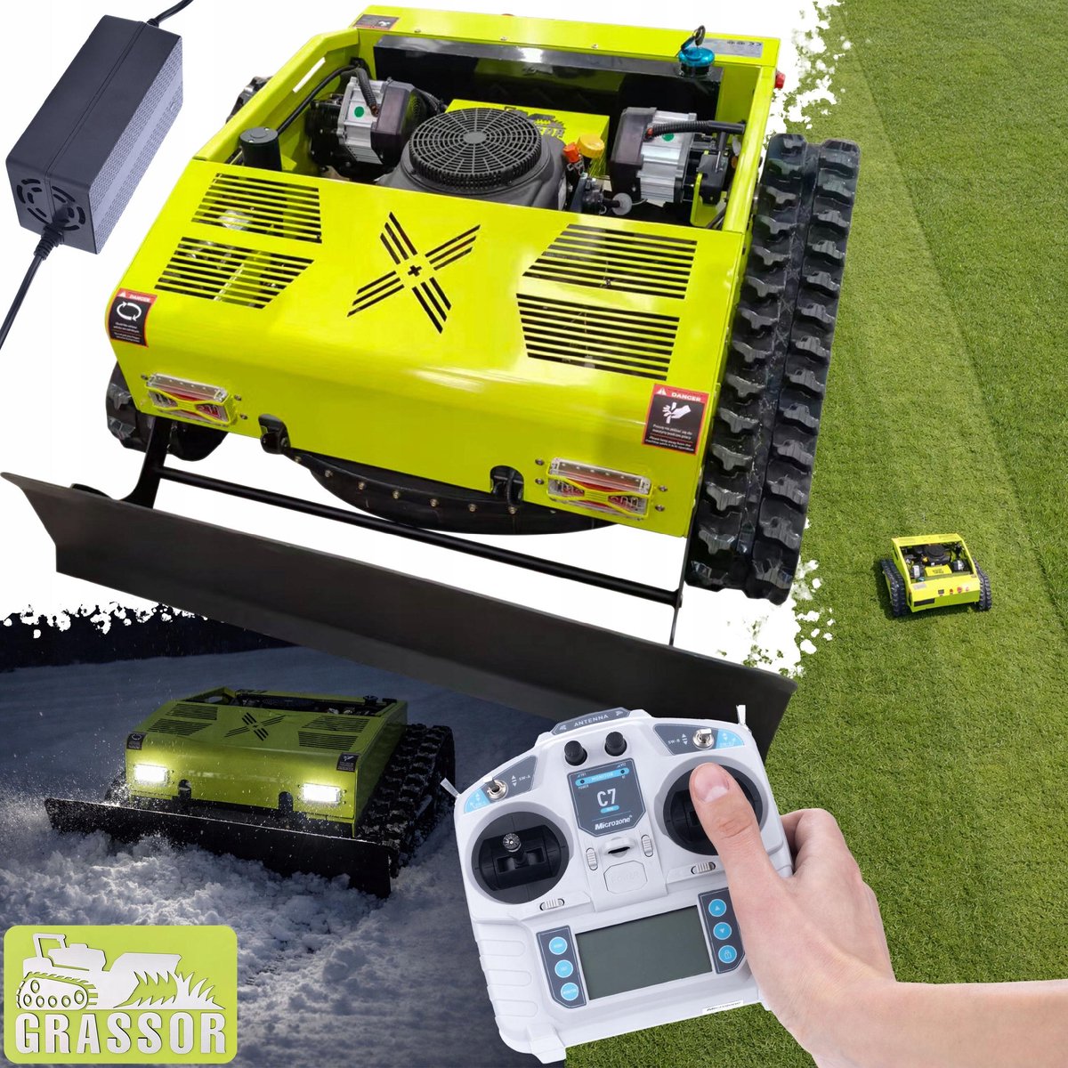 Grassor MultiForce 1000GT-G22P - Rupsrobotmaaier Hybride 22HP - 1000 mm