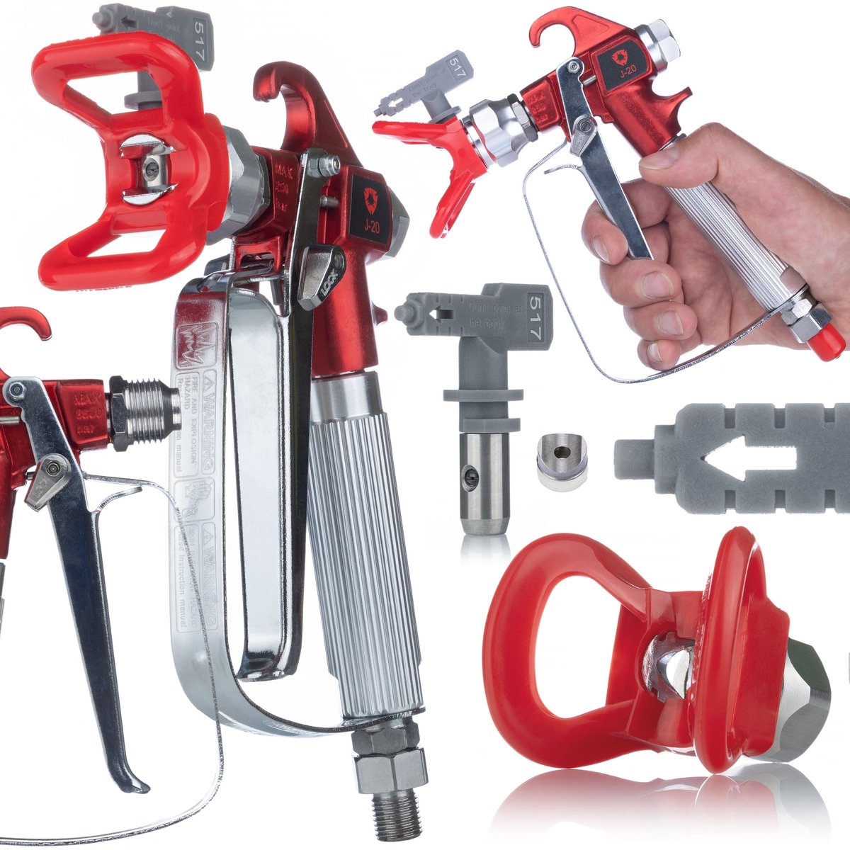 Rosfix Spuitpistool J-20 - Professioneel met Spuitmond 517 - 3000psi, 1/4" Aansluiting, Filter