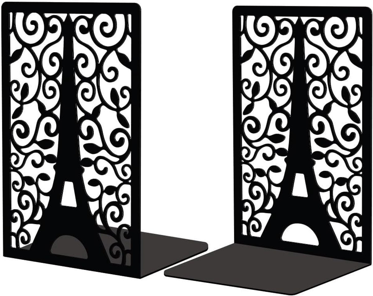 Stijlvolle metalen boeksteunen voor boekenplanken, 13.5 x 11 x 20 cm, modern en stevig, perfect voor studie en kantoorinrichting, 1 paar