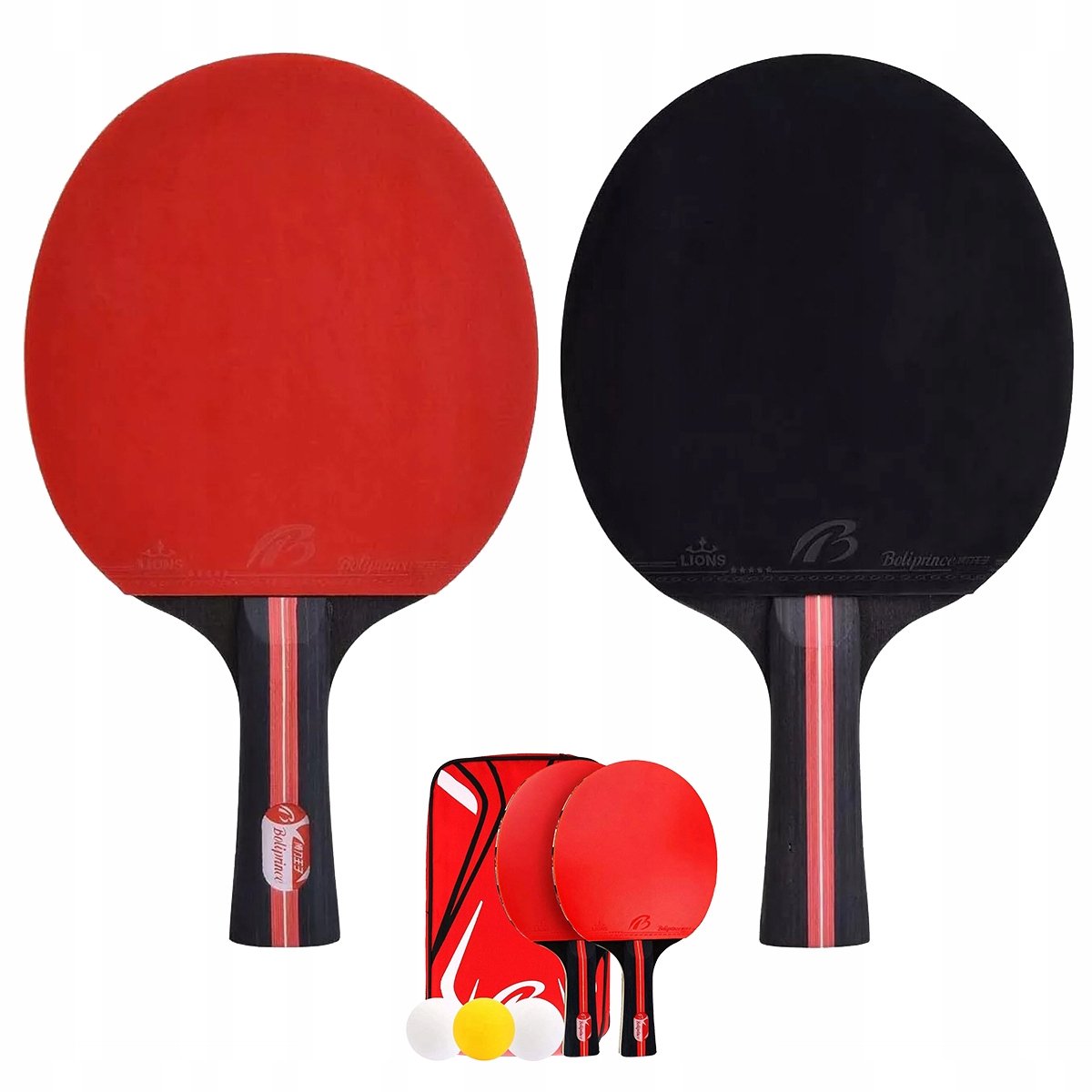 Professionele Tafeltennis Rackets Set met 3 Ballen