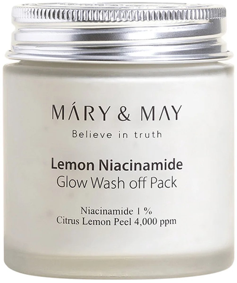 Mary & May -Lemon Niacinamide Glow Wash‑Off Pack + Gratis Farm Stay Snail Sheet Mask-bundel