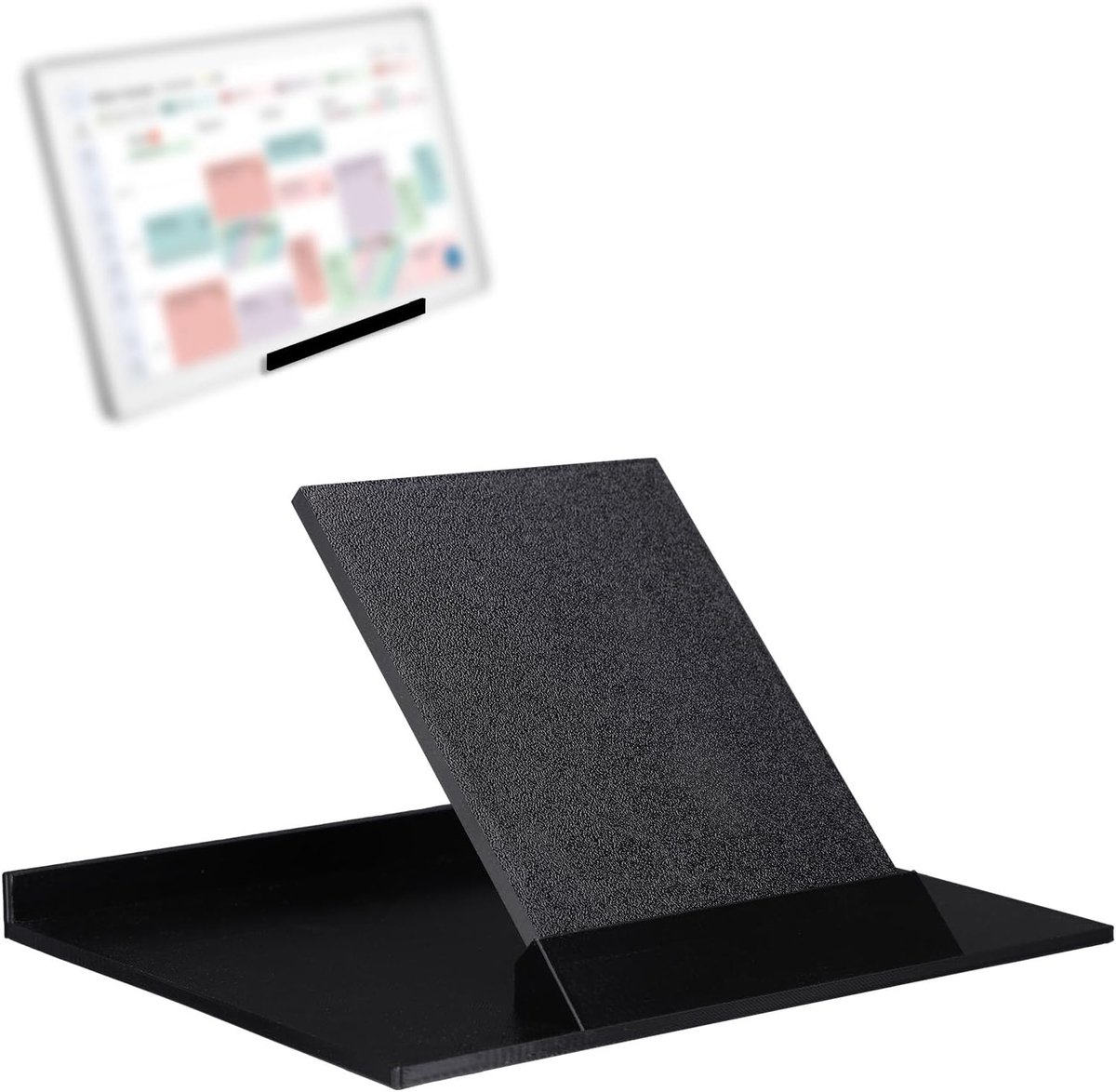 Ulisem - Bureaustandaard voor Digitale Kalender - Verstelbare Tafelstandaard - Tot 27 Inch - Stabiele Houder - Gereedschapsvrije Montage - Display Standaard - Voor Bureau en Tafel - zwart