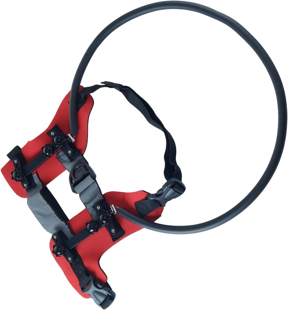 Hondentuig voor blinde honden - Geleideharnas Oriëntatieharnas - Veilig Wandelen - Reflecterende Veiligheidsstrepen - Cirkeldiameter 22 cm - Zwart