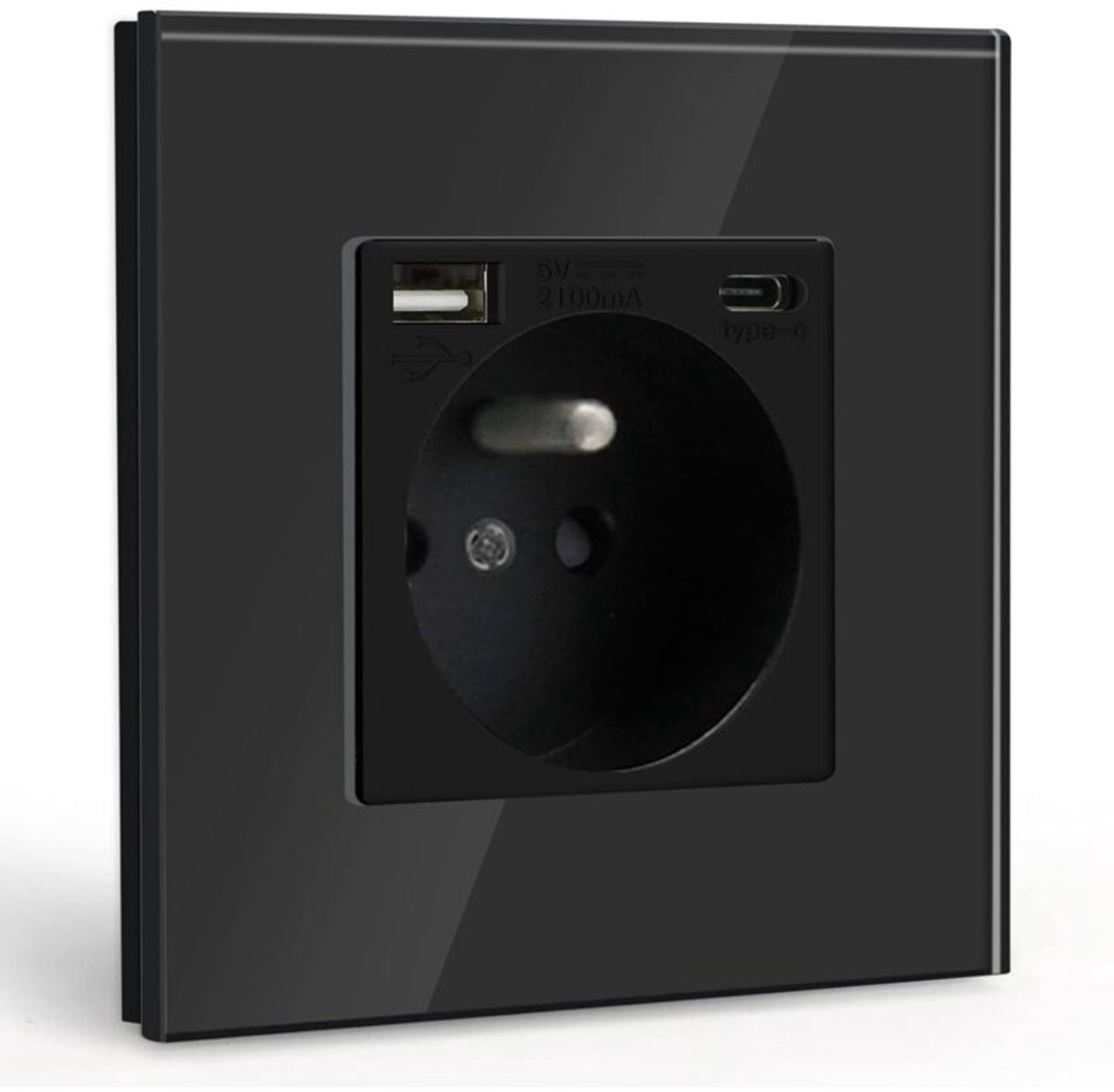16A stopcontactpaneel met USB + Type-C interface 86