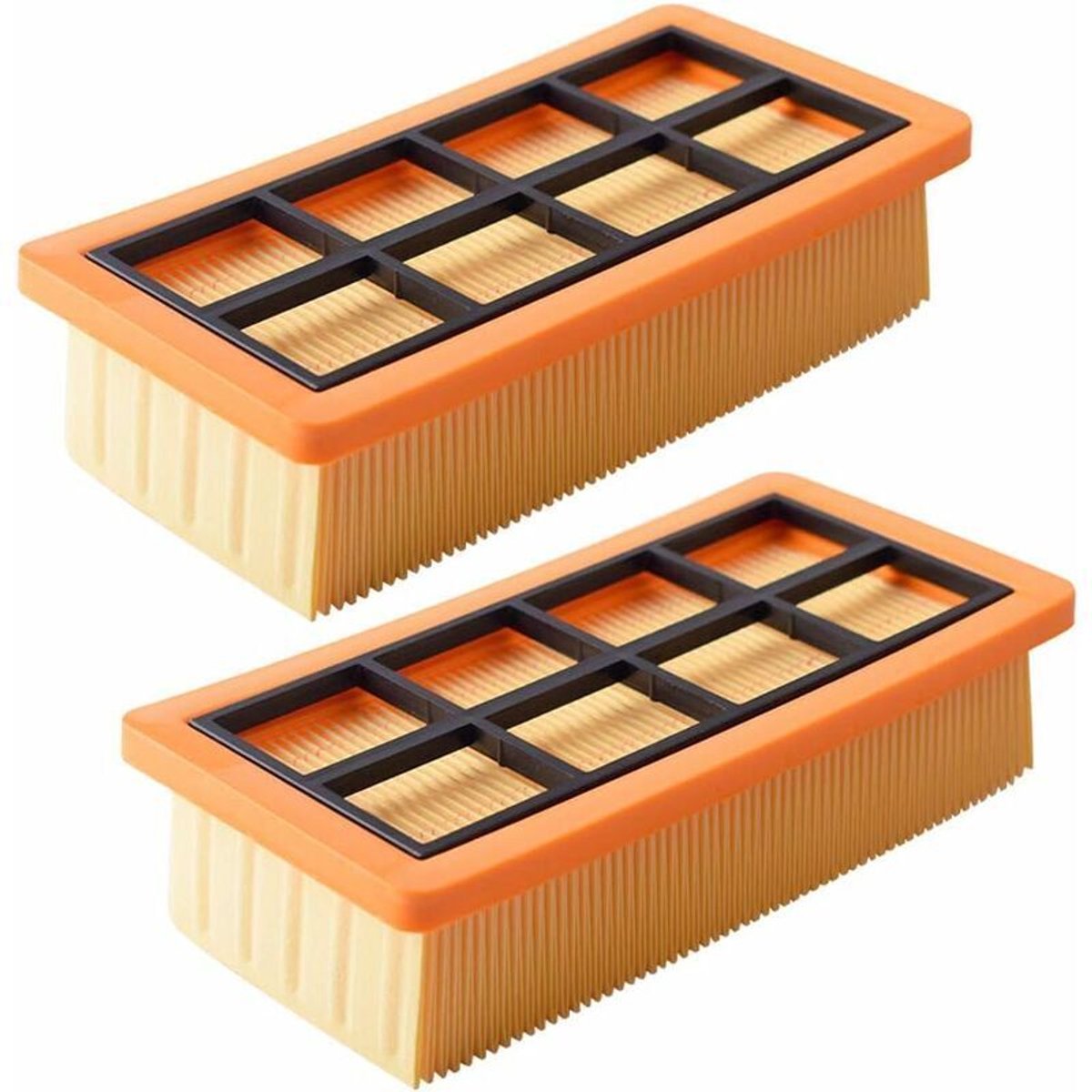 Twee filterpatronen geschikt voor de Kärcher AD 3200, AD 3 Premium en AD 4 Premium stofzuigers.