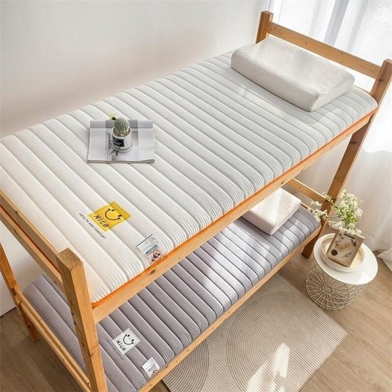 Japanse Futon Matras - Opvouwbaar Kampeermatras Vloerbed - Comfortabel Slapen - Ademend en Stevig - 80x190 cm - Grijs — afbeelding 4