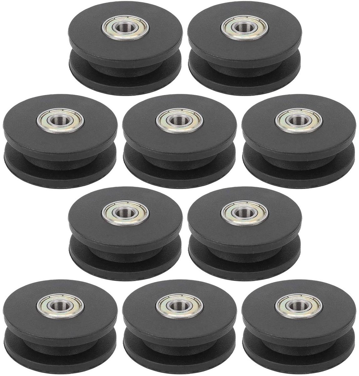 Fitness Katrol - Nylon Wiel - Apparaten Reparatie - Wrijvingsvrij - 50 mm Diameter - Zwart
