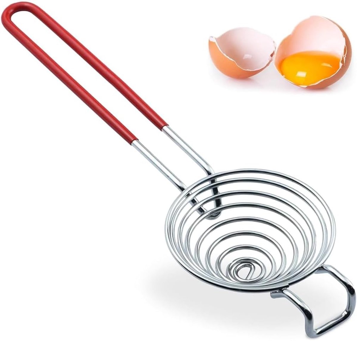 Eiersnijder hakmolen - Zilver - Roestvrij Stalen Eierdooierscheider met Handvat - Keukengerei voor Eieren