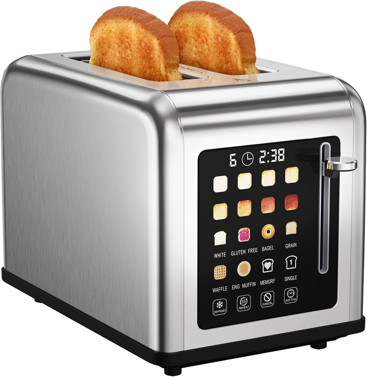 Broodrooster met tostiklemmen - RVS - 2 sneetjes - 880 W - Compacte en veelzijdige keukenhulp