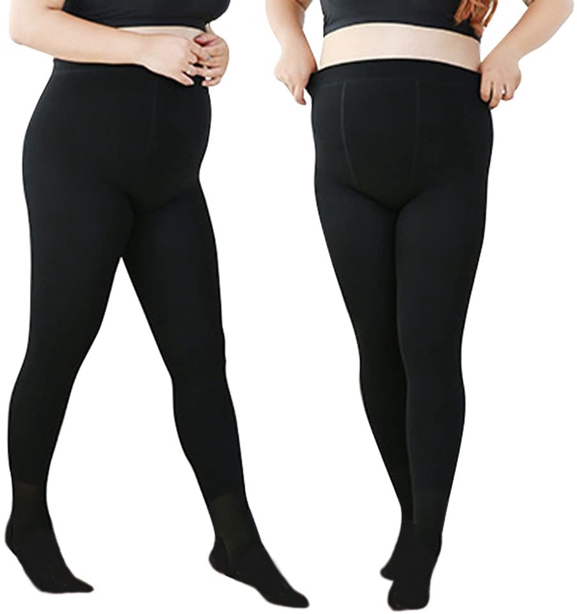 Omgoods - Plus Size Fleece Voering Tights voor Dames