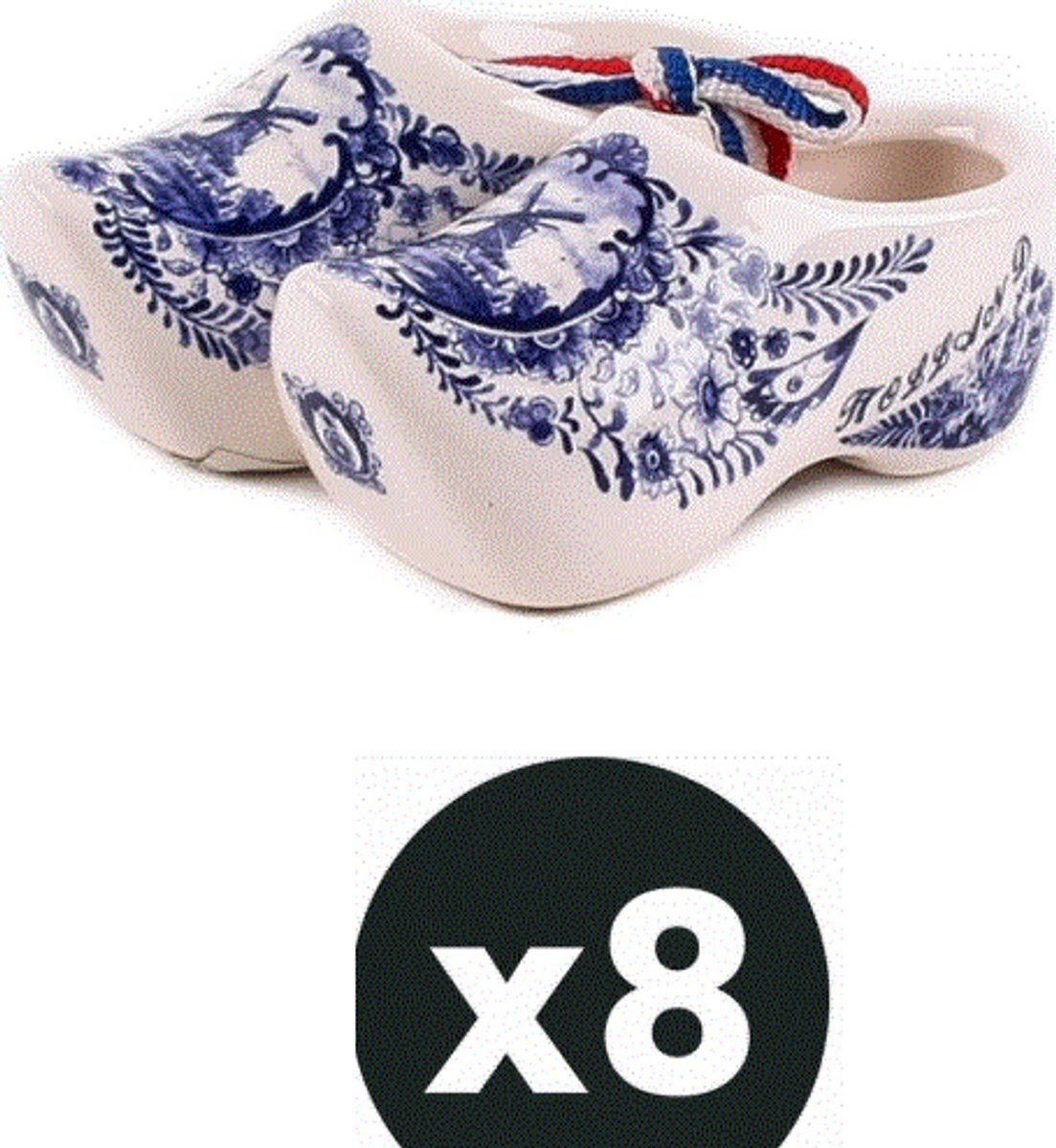 Delfts blauwe klompjes 4 cm - 8 paar - keramiek