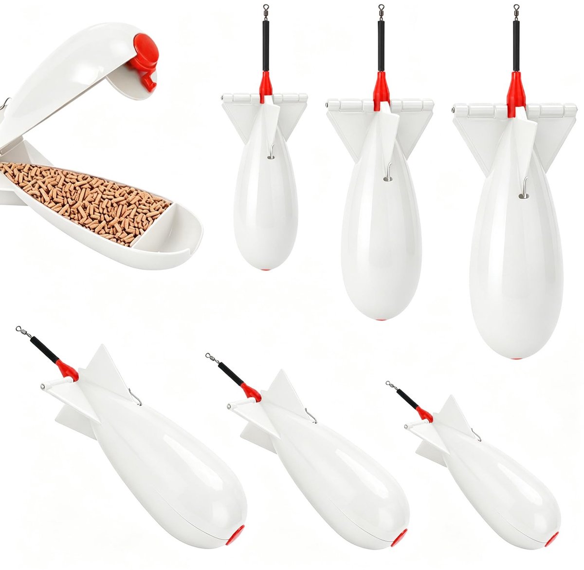 Omgoods - 3 Stuks Drijvende Bait Launcher voor Visserij