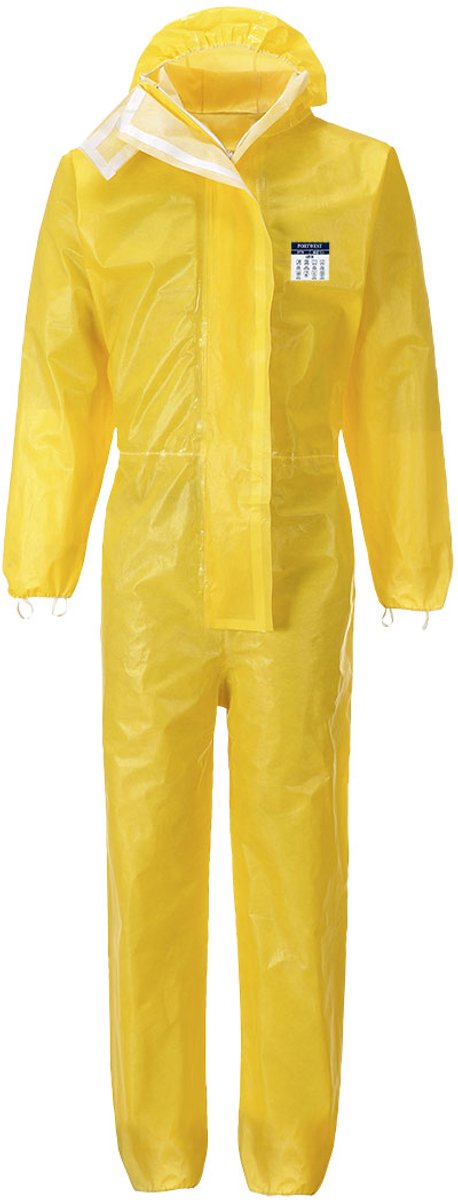 Portwest BizTex Microporeuze Overall type 3/4/5/6 ST70 - Geel - XXL