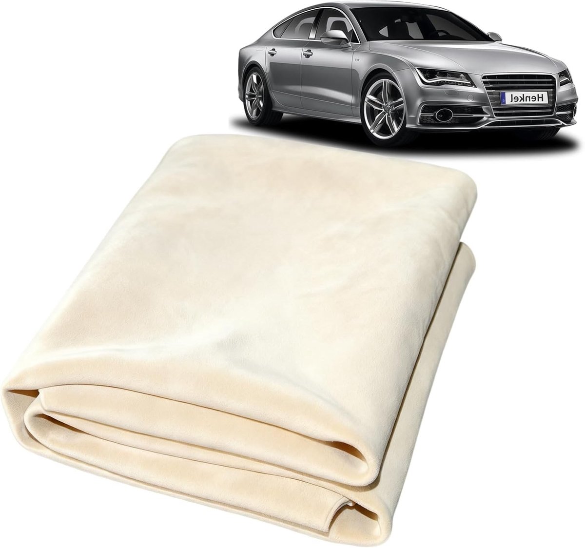 Hoogwaardige Absorberende Leerdoek voor Auto, 60 x 40 cm, Ideaal voor Ramen, Spiegels en Onderhoud
