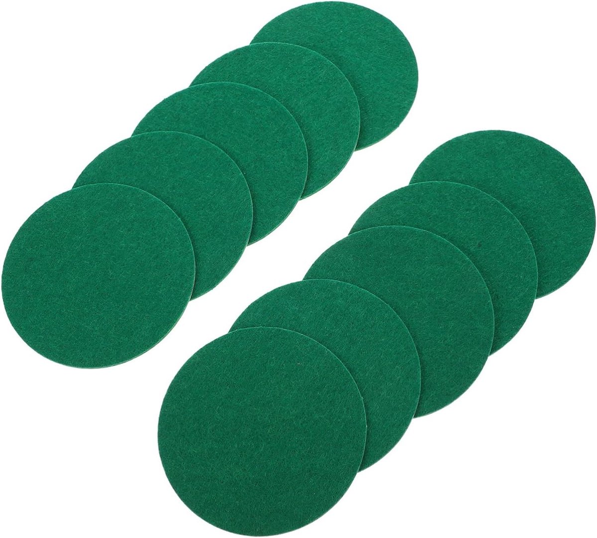 Air Hockey Pads - Pusher Vilt - Spel Verbeteren - Duurzaam Polyestervezel - 10 Stuks - Groen