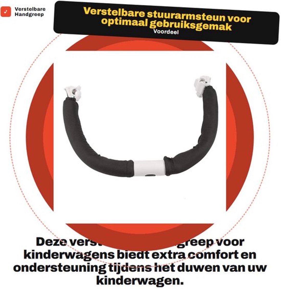 Handgreep Universele Kinderwagen - Vervangende Armsteun - Bumper Bar - Duurzaam Materiaal - Probleemloze Winkelervaring