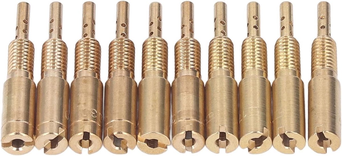 Carburetor Pilot Slow Jet Set van 10 Stuks voor Motoren, Geschikt voor Mikuni Carb HS HSR VM28 en Meer