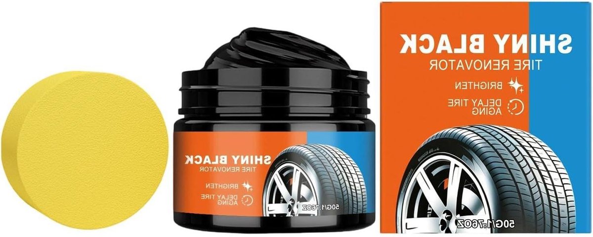 Banden Coating Pasta - Velgen Reiniger - Auto Onderhoud - Langdurige Bescherming - 50g - Zwart