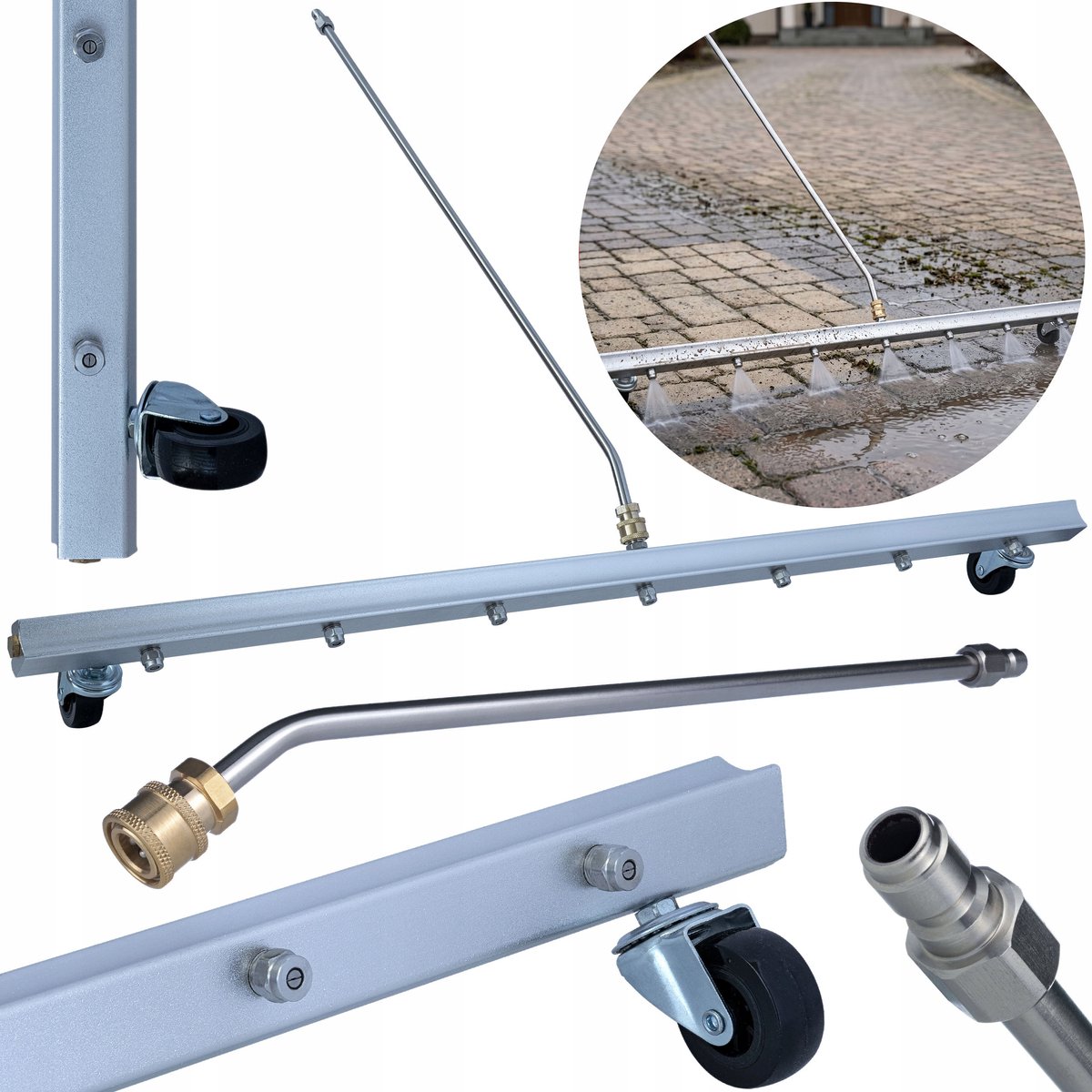 Rosfix Hogedruklans 100 Cm - 7 Spuitmond 40° - 4200 PSI/290 Bar - Snelkoppeling 1/4"