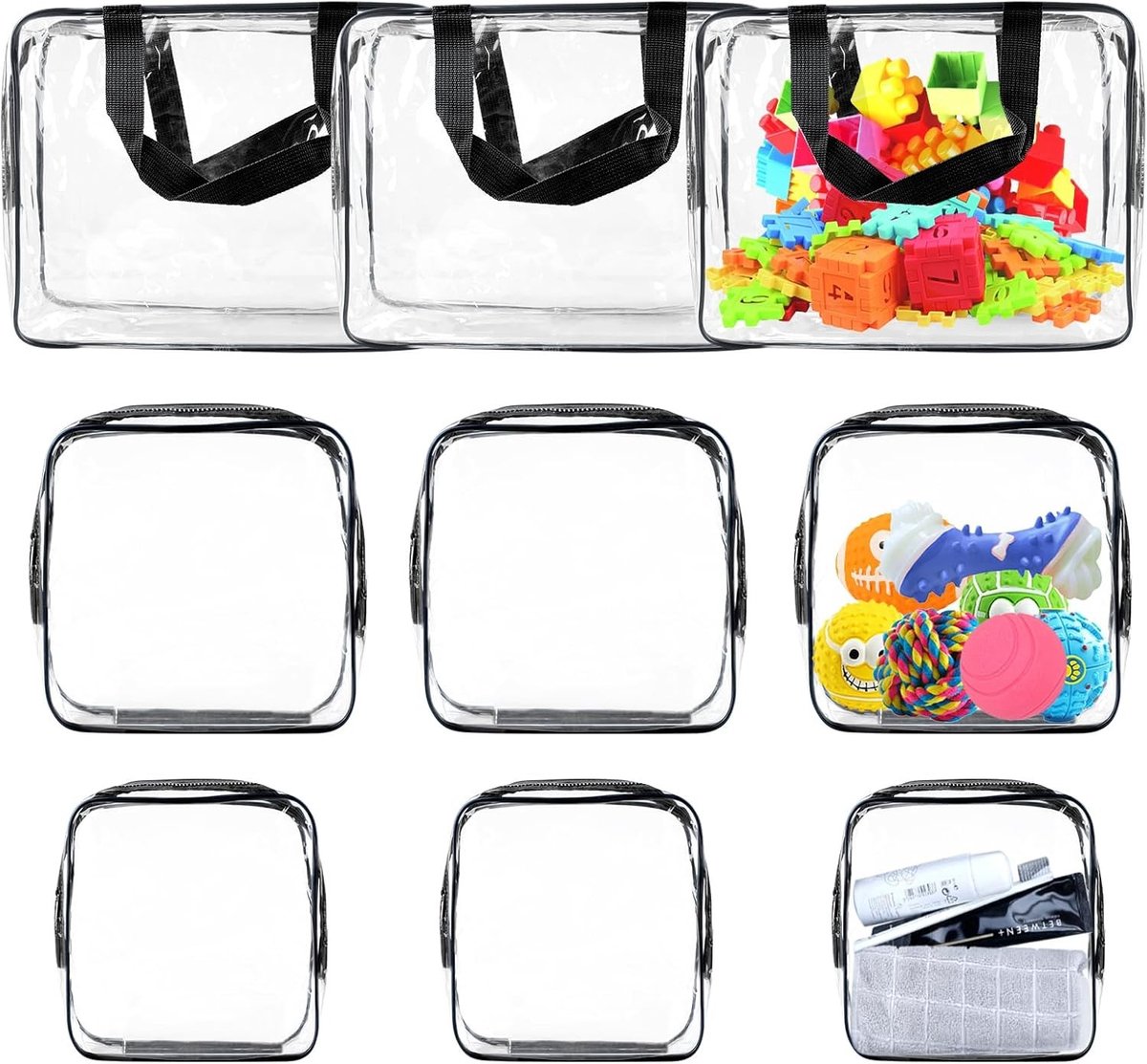 Transparante PVC tas voor speelgoed, vliegtuigaccessoires en make-upopslag - veelzijdige opbergoplossing