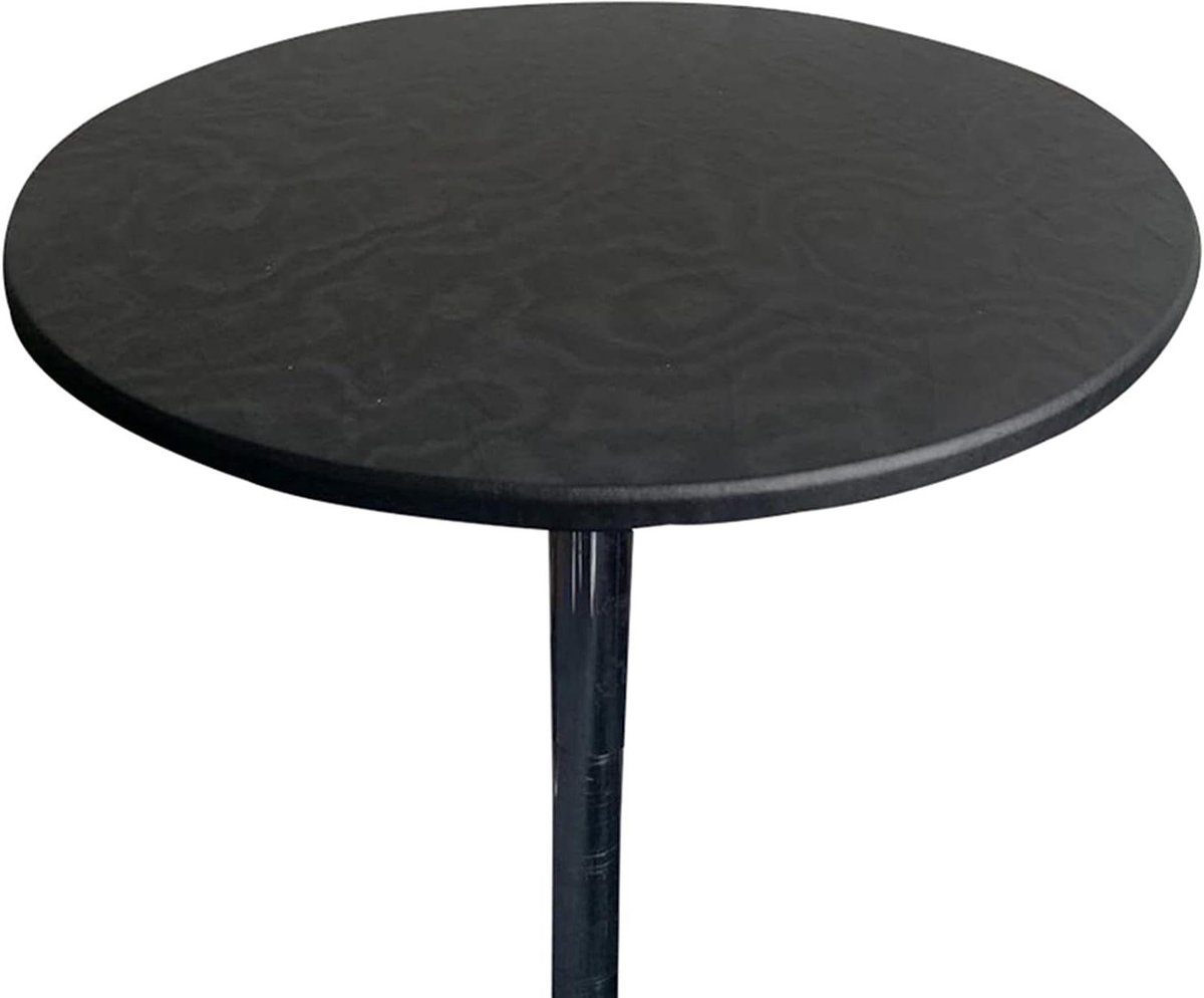 Ronde Tafelkleed - Tafelhoes Elastisch - Tafel Beschermen - Waterdicht Vlekbestendig - Diameter 130cm - Zwart