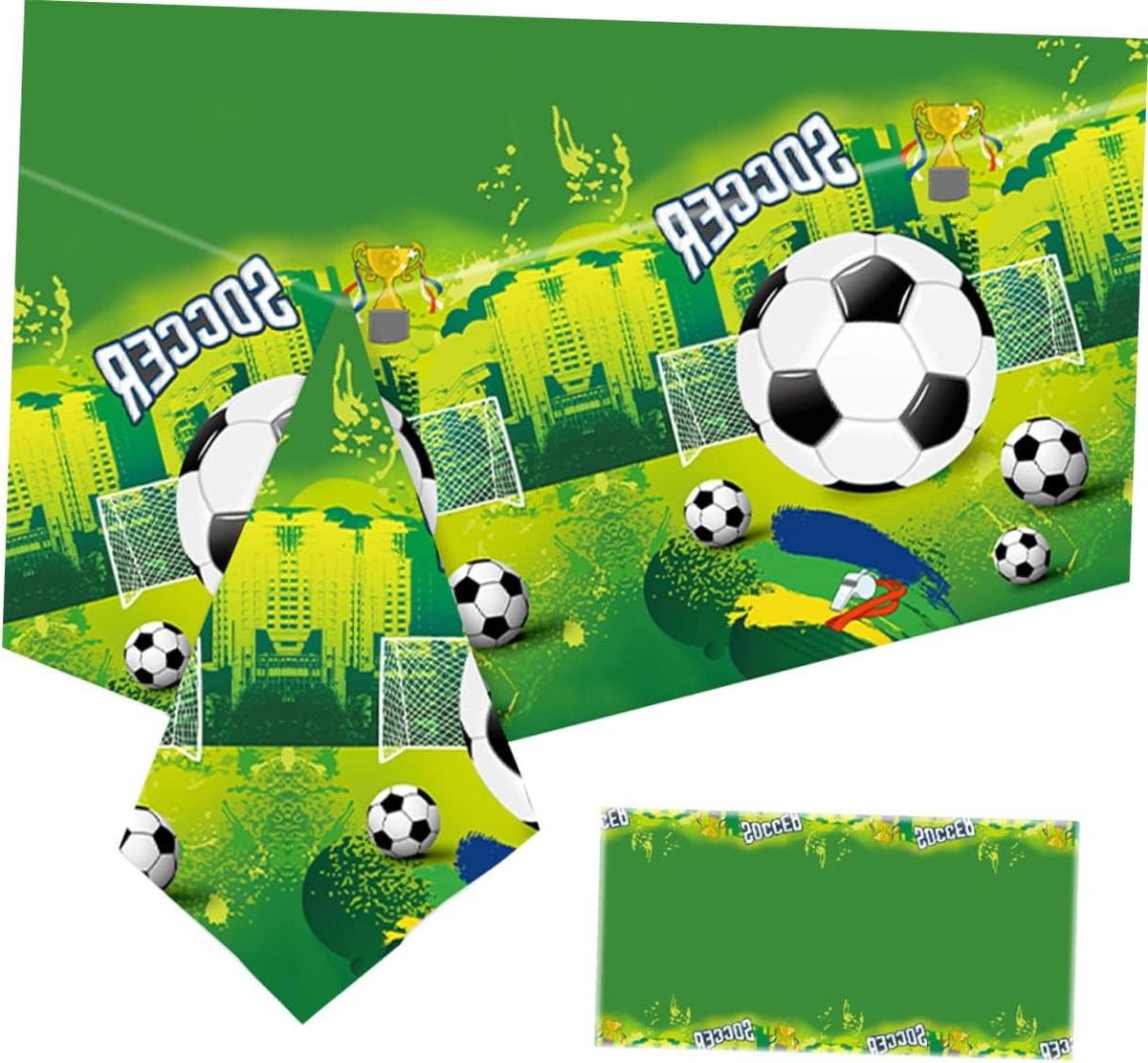 Tafelkleed Voetbal - Sport Tafelkleed - Feestdecoratie - Voetbal Thema - 220x130CM - Zoals Getoond