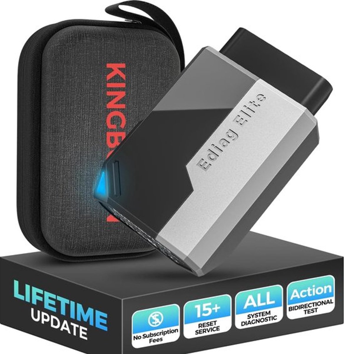OBD2 Scanner - Diagnosecomputer - OBD - Storing Verwijderen - Uitleesapparatuur – Auto Accessoires - Auto Uitlezen - Diagnose apparatuur Voor Auto's - Auto Diagnose Tool met 15 Resets & Actieve Test - met Kabel