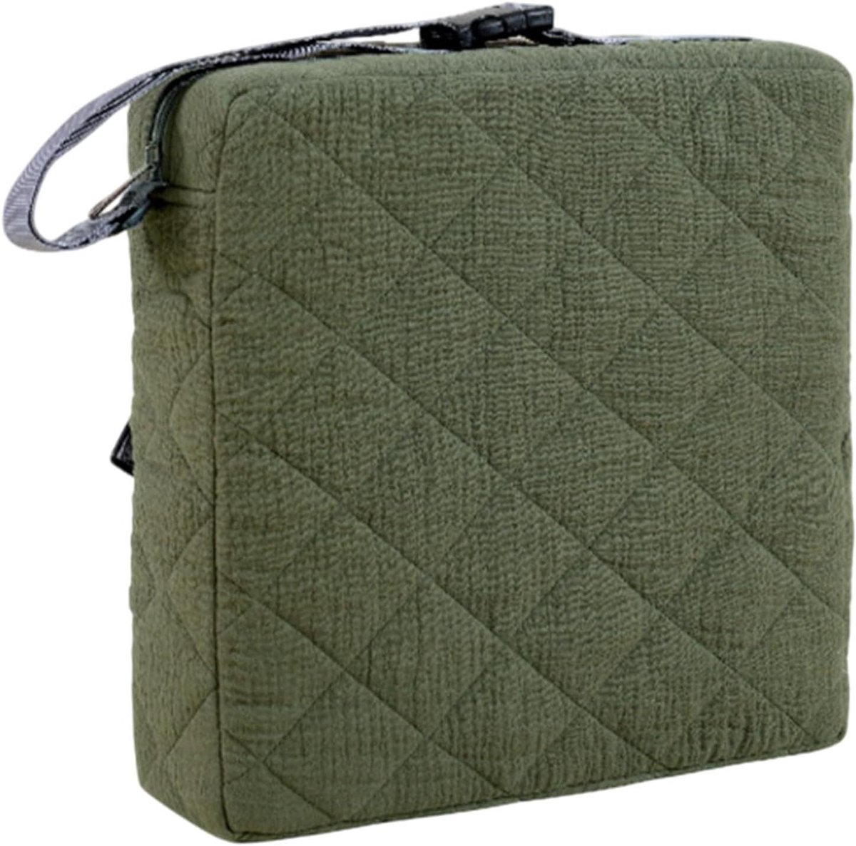 Kinder Stoelverhoger - Peuter Kussen - Veilig Eten - Dubbele Veiligheidsriemen - 32x32x8 cm - Groen