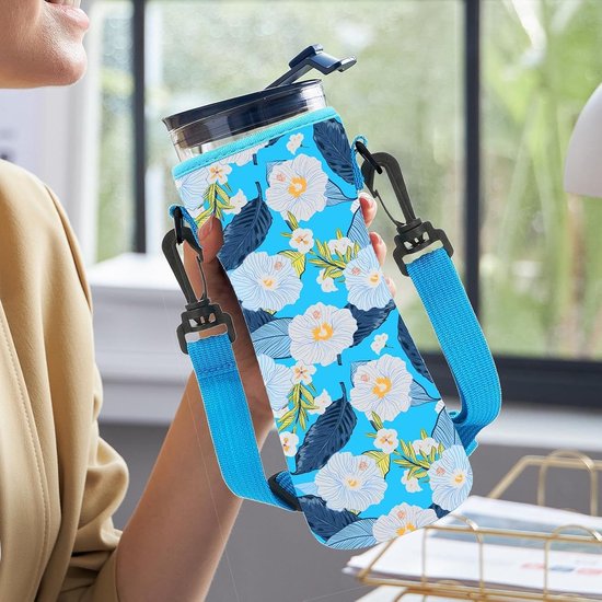 Flessenhouder Tas - Fles Koeler - Dranken Koel Houden - Vochtabsorberend Neopreen - Universele Pasvorm - Zwart — afbeelding 3