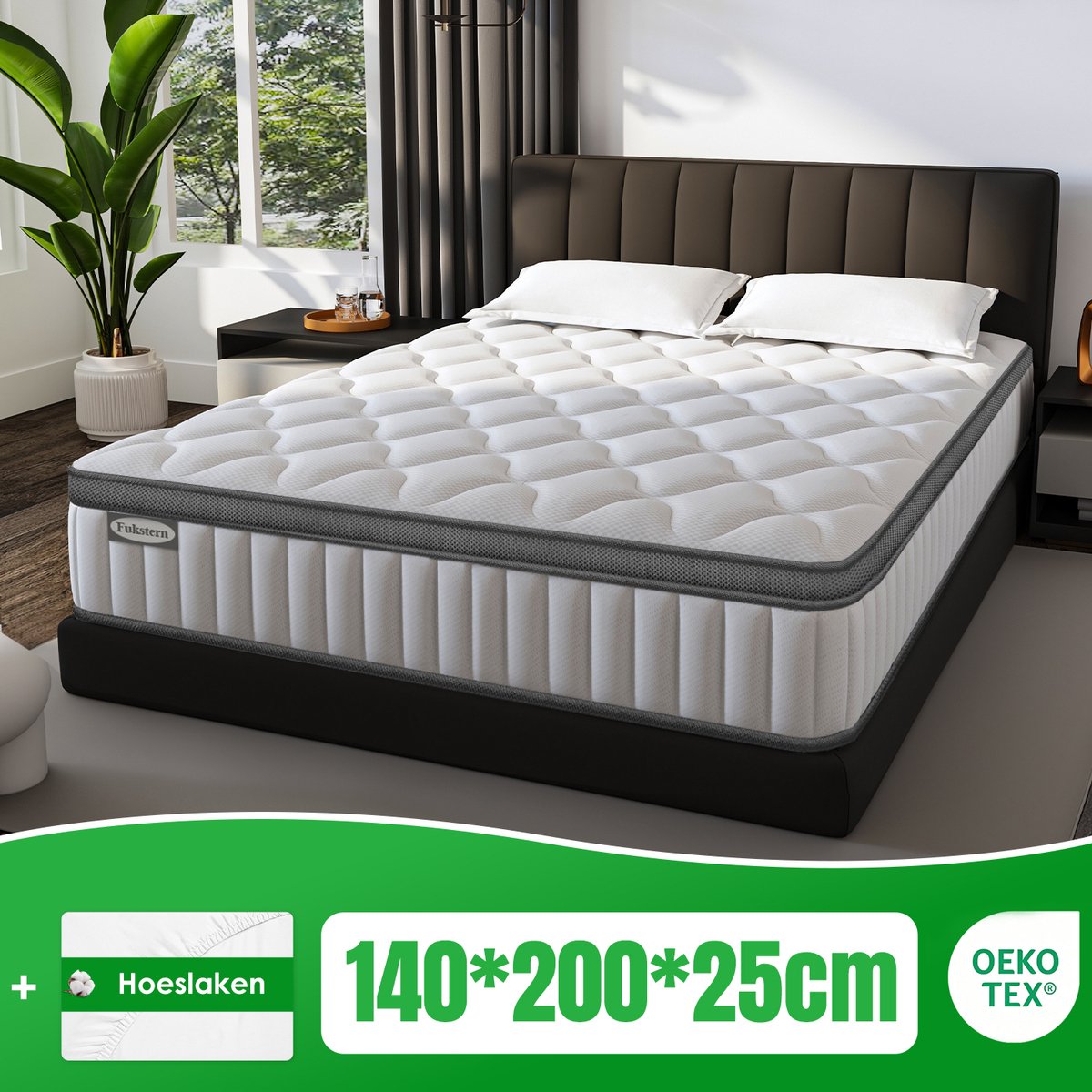 Fuksterm Matras 140x200 - 7 Zones Pocketvering