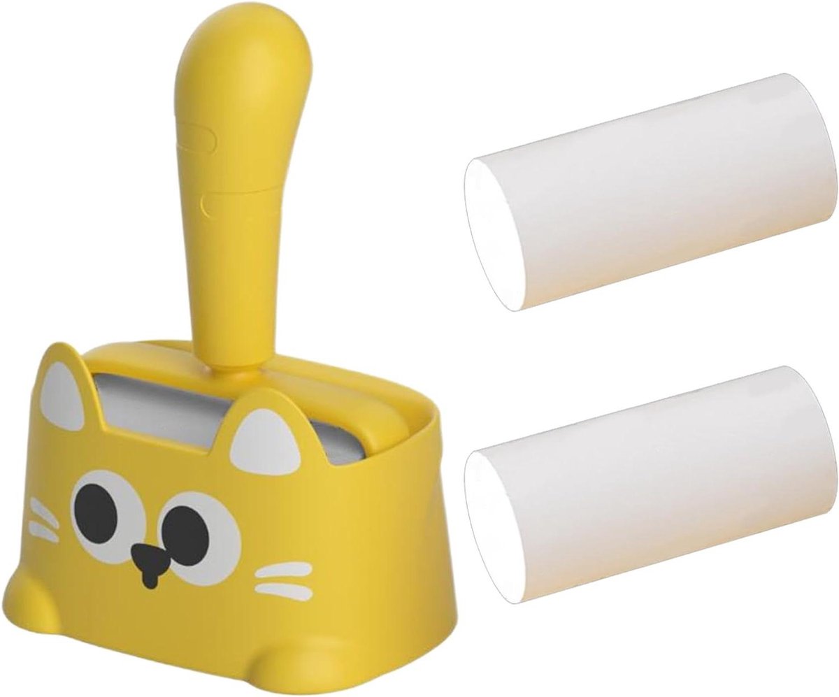 Herbruikbare Pluisroller - Kledingroller Sticky - Huis Dierenharen Verwijderen - Met Cartoon Kat Thema