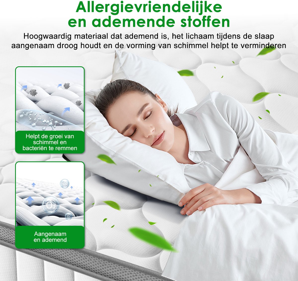 Aiidoits Matras 140x200 cm - Pocketvering Matras 7 zones thumbnail 5