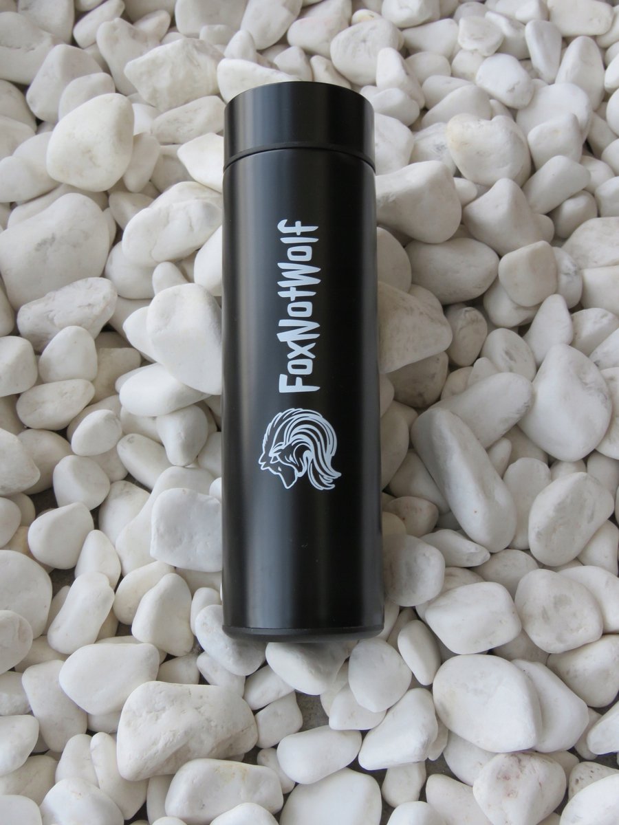 LED Thermosbeker met Temperatuurmeter - 500ml Zwart Staal