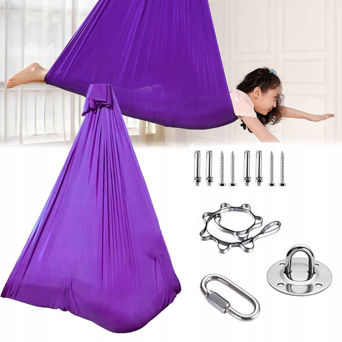 Merkloze Yogahamamk 280x150cm - Nylon, Sterk & Comfortabel, 150kg
