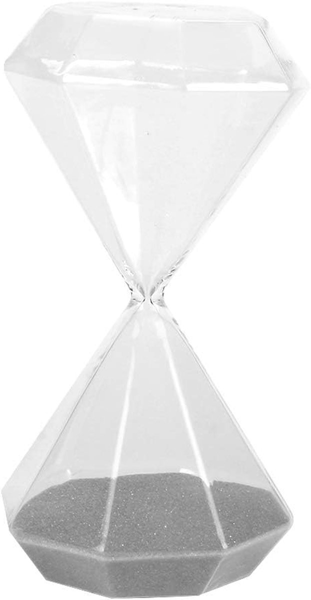 Zandloper Timer - Kookwekker Decoratie - Keuken Gebruik - 15 Minuten Tijd - 17 cm - Transparant