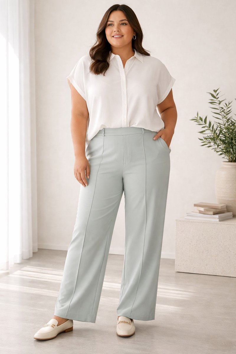 YEST CURVE Robin Essential Bottoms - Pastel Green - maat W3(52) / L32