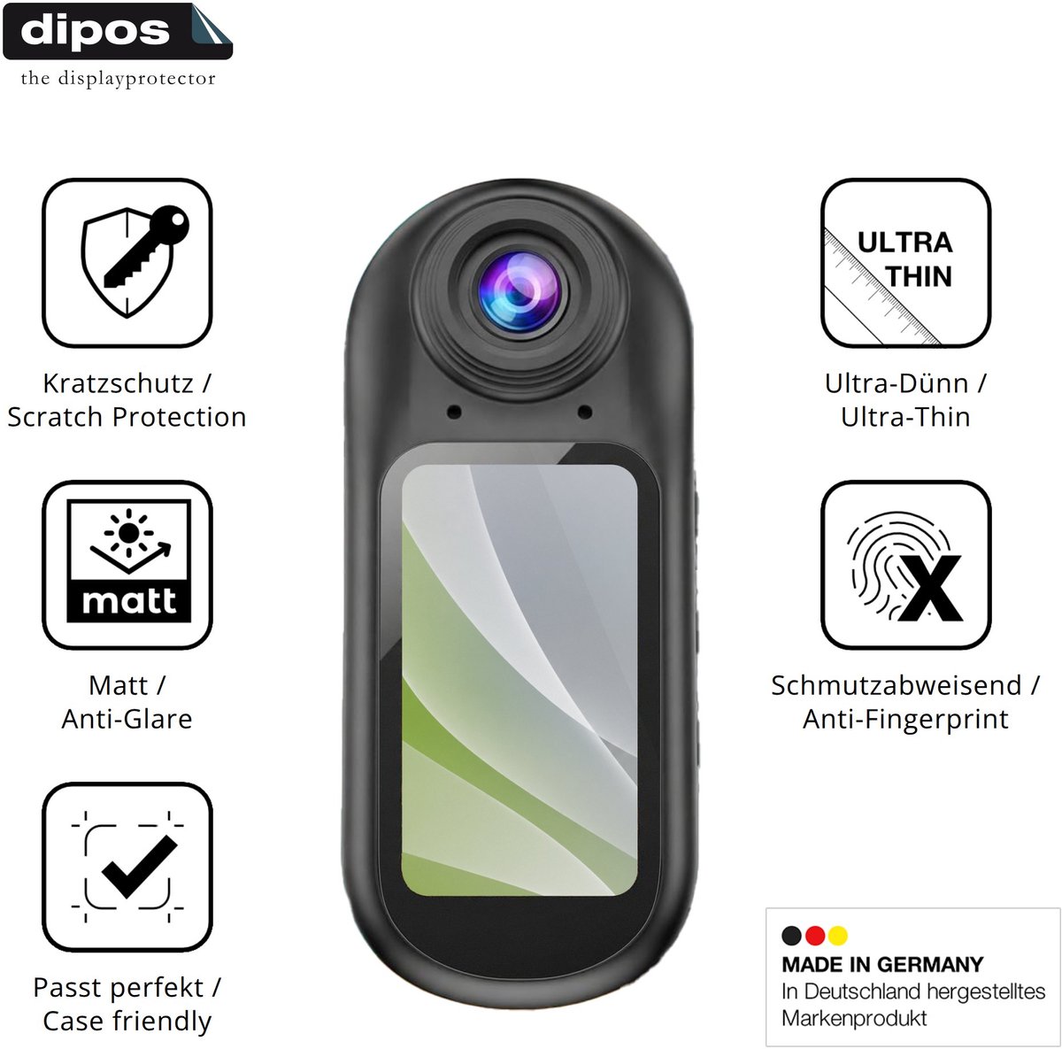 dipos – 4x Matte Beschermfolie geschikt voor LeuKoles D07 | Krasbestendige & antireflecterende Screenprotector Ultra-Thin