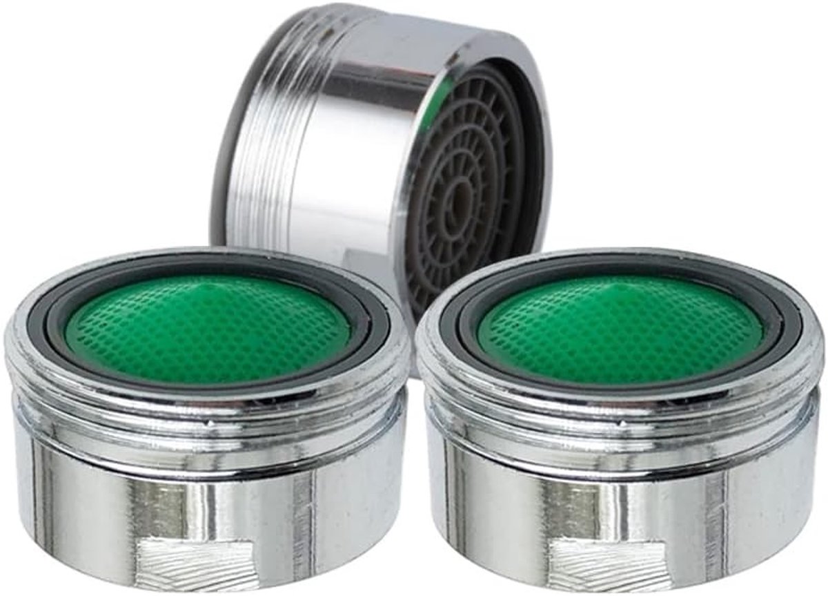 Kraanperlator 20 mm 3 stuks - Douche-stroombegrenzer - Kraanfilters vervangingsonderdelen - Koperen behuizing - Keuken en Badkamer