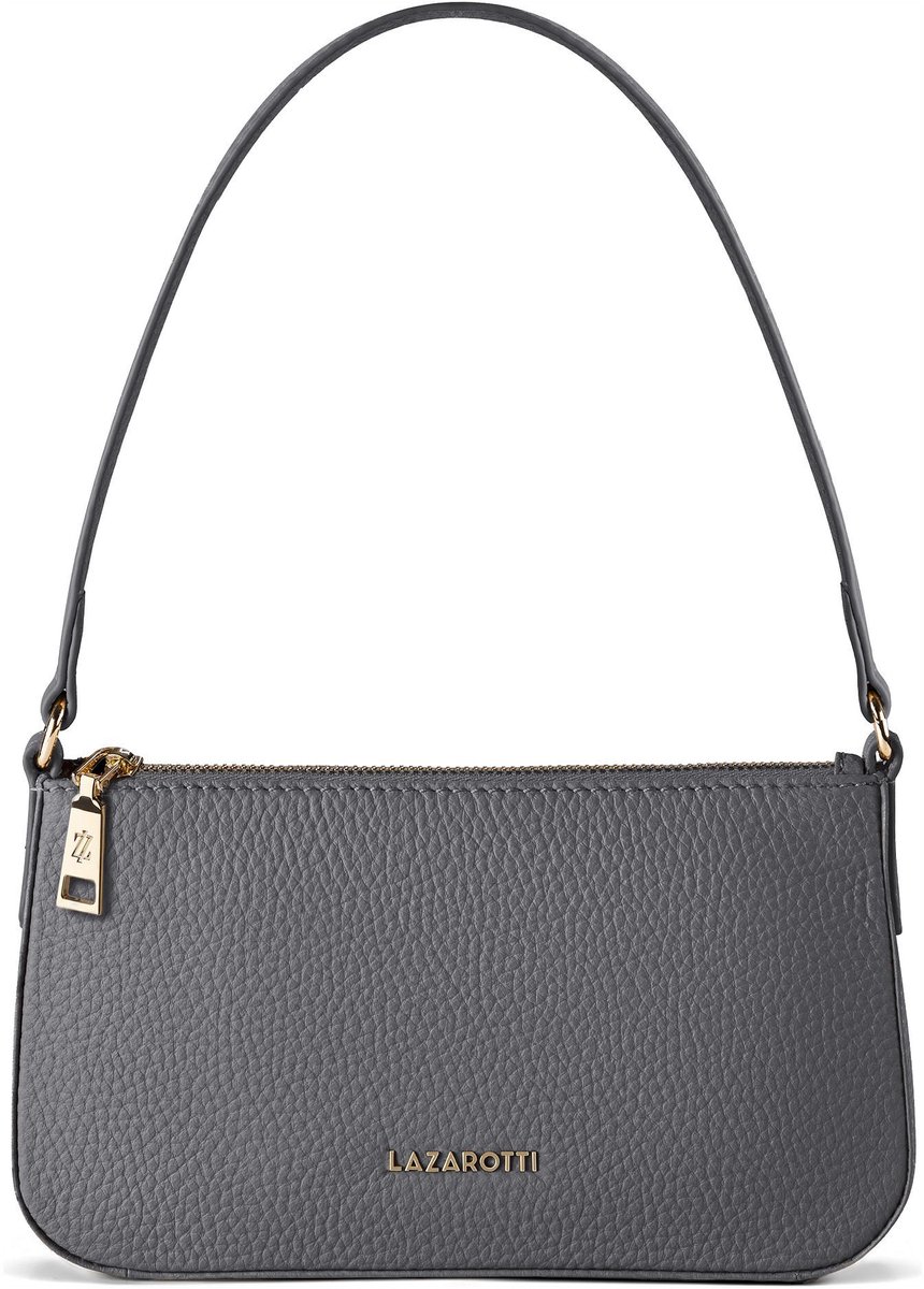 Lazarotti Bologna leeren pochette schoudertas 22 cm - Dames - grey
