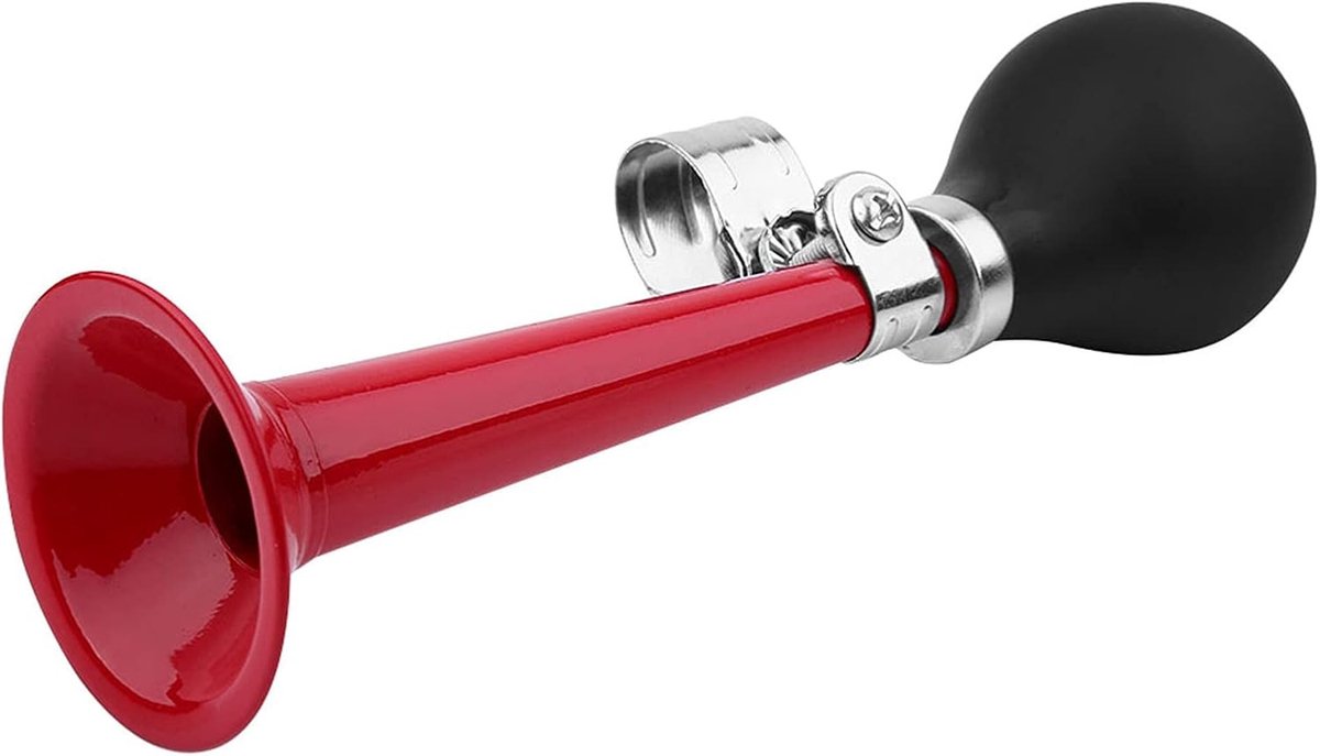 Klassieke Clown Hoorn voor Fietsen en Karren, Squeeze Bugle Hoorn voor Kinderen en Volwassenen, 2.2 Inch (Rood) - Fietsaccessoire, Geluidssignaal, Veiligheid